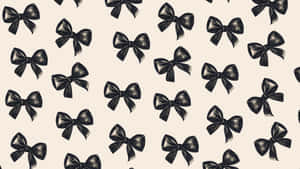 Black Bow Pattern Wallpaper