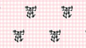 Black Bow Pattern On Pink Wallpaper