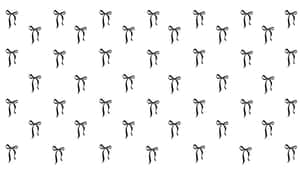 Black Bow Pattern Wallpaper