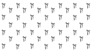 Black Bow Pattern Wallpaper
