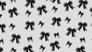 Black Bow Pattern Wallpaper
