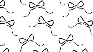 Black Bow Pattern Wallpaper