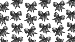 Black Bow Pattern Wallpaper