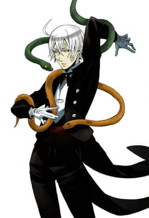 Black Butler Character With Snakes Wallpaper