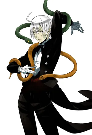 Black Butler Character With Snakes Wallpaper