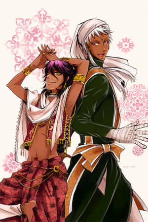 Black Butler Charactersin Traditional Attire Wallpaper