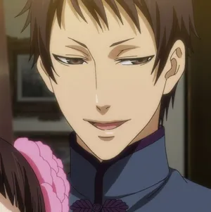 Black Butler Lau Smiling In His Iconic Attire Wallpaper