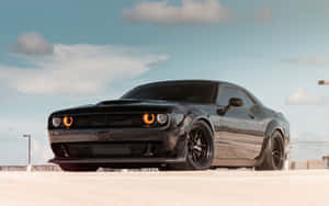 Black Car 4k Dodge Challenger Wallpaper