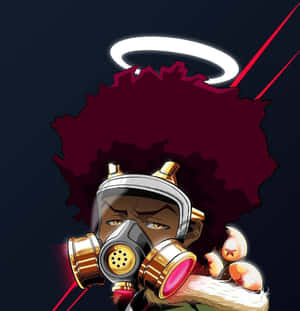 Black Cartoon Characters Guy Halo Wallpaper