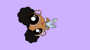 Black Cartoon Girl Buttercup Curly Hair Wallpaper