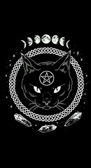 Black Cat Tarot Symbolism Wallpaper