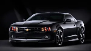 Black Chevrolet Camaro Sports Car Wallpaper