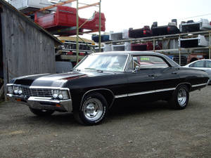 Black Chevrolet Impala 1967 Wallpaper