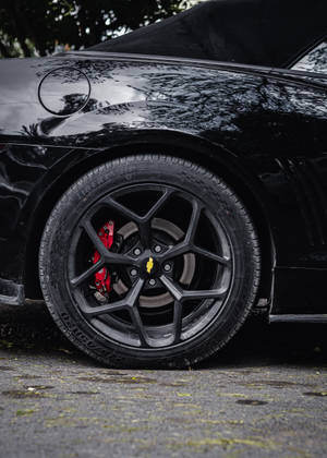 Black Chevrolet Rim Wallpaper