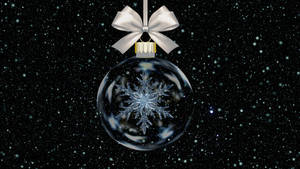 Black Christmas Snowflake Wallpaper