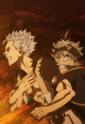 Black Clover Trio Embrace Wallpaper