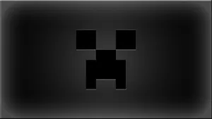 Black Creeper Face Cool Minecraft Wallpaper