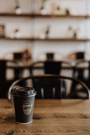 Black Disposable Coffee Cup Wallpaper