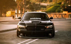 Black Dodge Charger S R T Lowand Slow Wallpaper