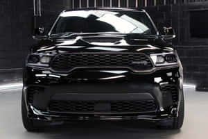 Black Dodge Durango Front View Wallpaper