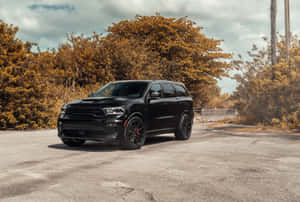 Black Dodge Durango S U V Outdoor Wallpaper