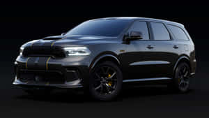 Black Dodge Durango392 Side View Wallpaper