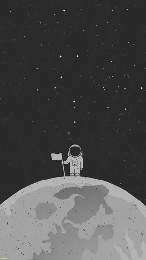 Black Dope Astronaut Over The Moon Wallpaper