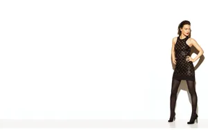 Black Dress Stockings Hilary Duff Wallpaper