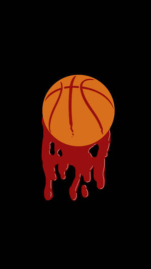 Black Drippy Basketball Wallpaper