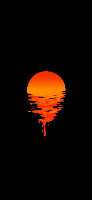 Black Drippy Sunset Wallpaper