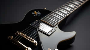 Black Electric Guitar Elegance Wallpaper