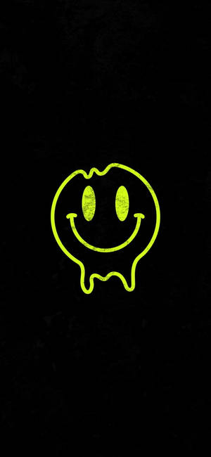 Black Emoji Green Outline Wallpaper