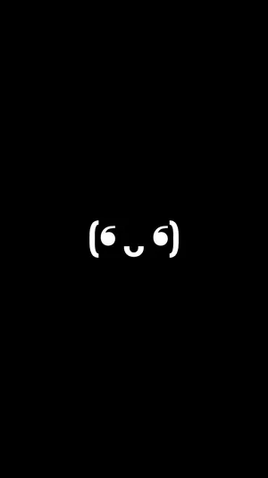 Black Emoji Kaomoji Cute Wallpaper