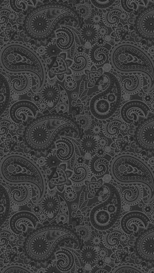 Black Floral Paisley Pattern Wallpaper
