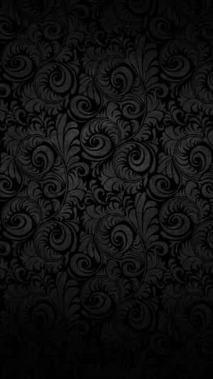 Black Floral Pattern Background Wallpaper