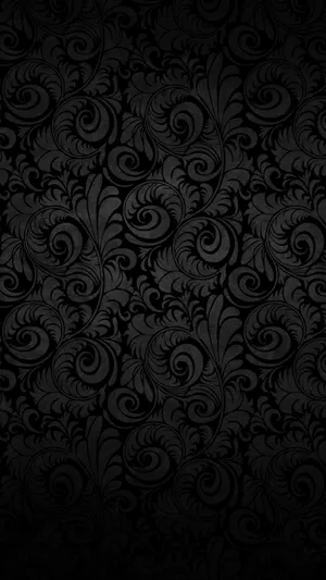 Black Floral Pattern Background Wallpaper
