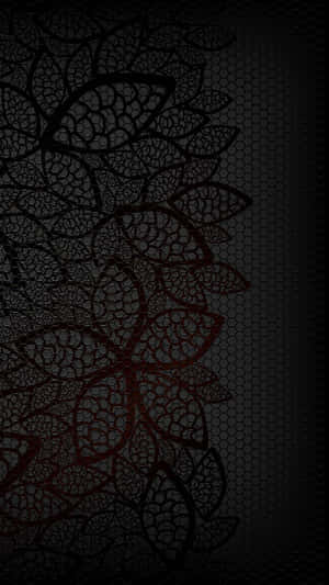 Black Floral Pattern Background Wallpaper