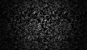 Black Floral Pattern Background Wallpaper