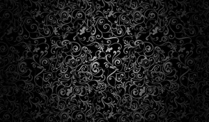Black Floral Pattern Background Wallpaper