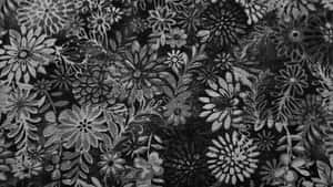 Black Floral Pattern Texture Wallpaper