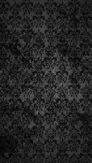 Black Floral Pattern Texture Wallpaper