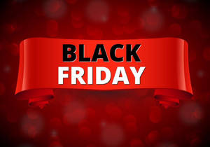 Black Friday Red Ribbon Wallpaper