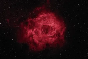 Black Galaxy Red Nebula Wallpaper