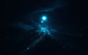 Black Galaxy Scorpion-like Blue Wallpaper