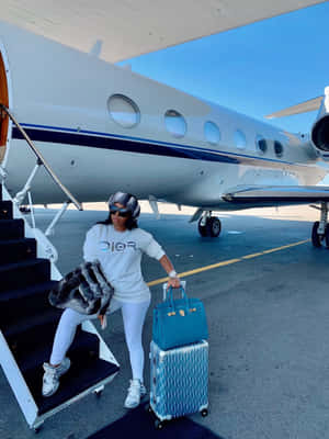 Black Girl Luxury Private Jet Travel Wallpaper
