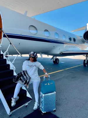 Black Girl Luxury Private Jet Travel Wallpaper