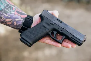 Black Glock 45 Pistol Wallpaper