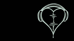 Black Heart Aesthetic Listening To Music Wallpaper