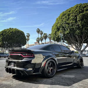 Black Hellcat Charger Dominance Wallpaper