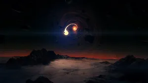 Black Hole Accretion Disk Scene Wallpaper